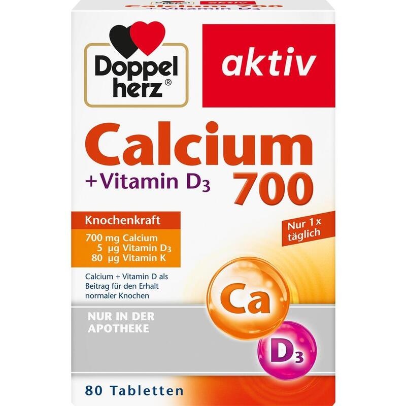 DOPPELHERZ Calcium 700+Vitamin D3 Tabletten