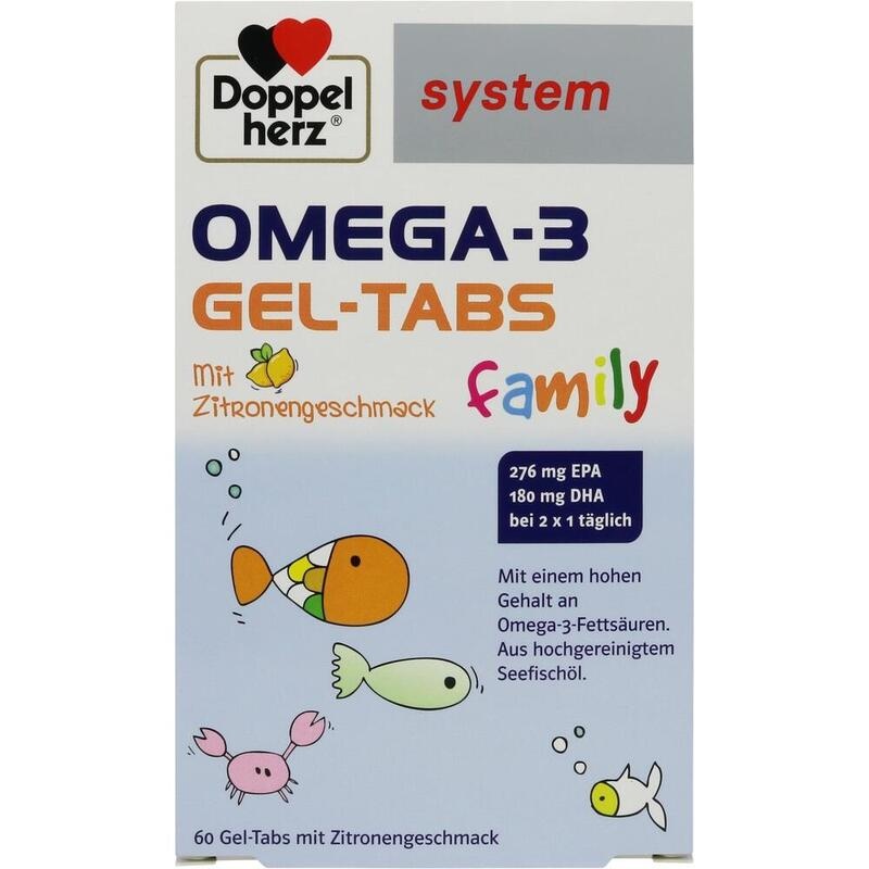 DOPPELHERZ Omega-3 Gel-Tabs family system