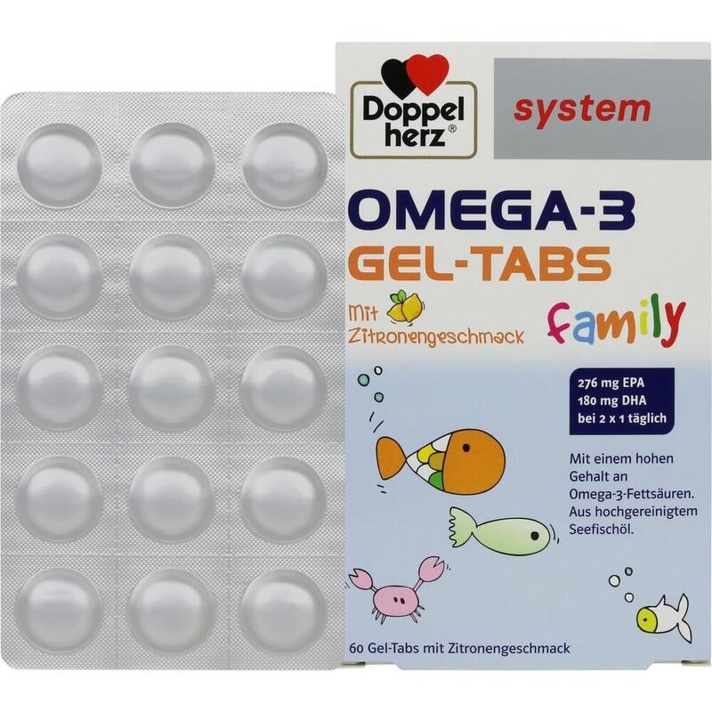 DOPPELHERZ Omega-3 Gel-Tabs family system