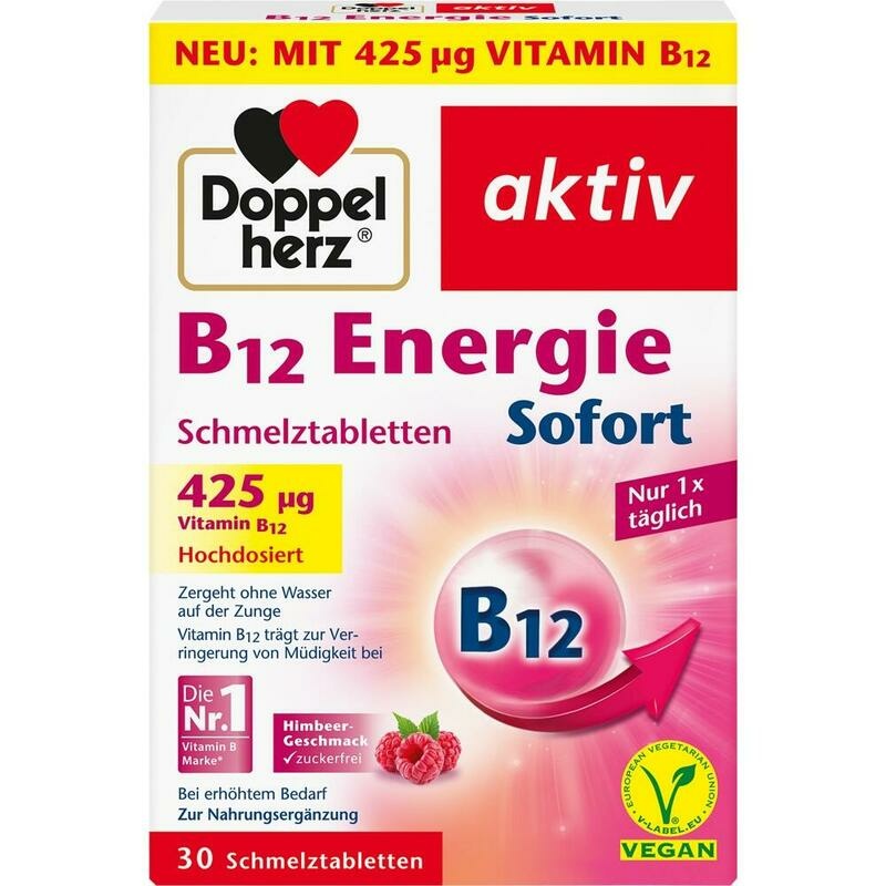 DOPPELHERZ B12 Energie Sofort Schmelztabletten