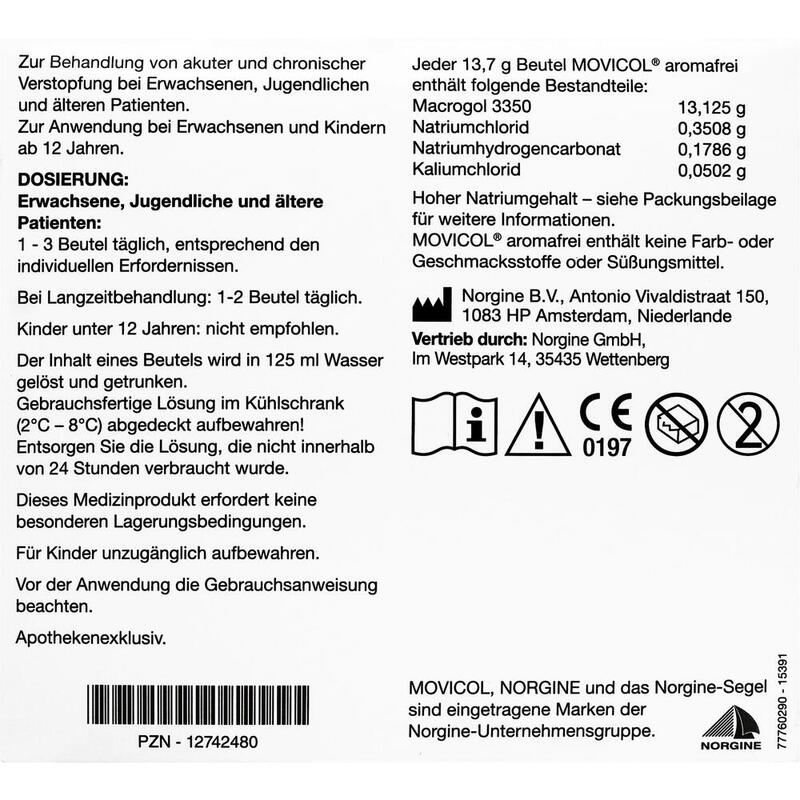 MOVICOL aromafrei Plv.z.Her.e.Lsg.z.Einnehmen MP