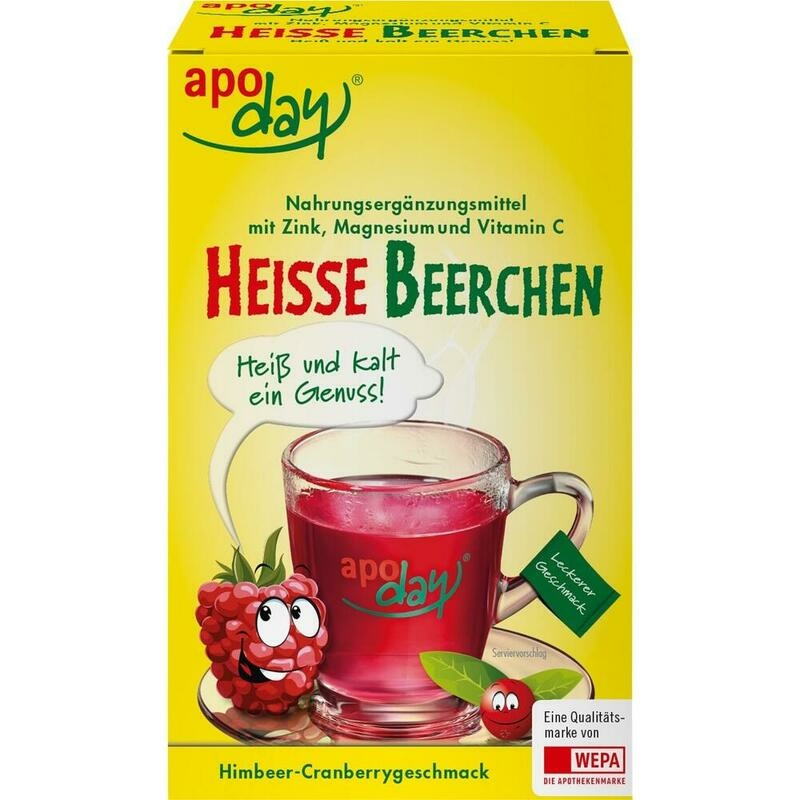 APODAY heiße Beerchen+Vit.C+Zink+Magnesium Pulver