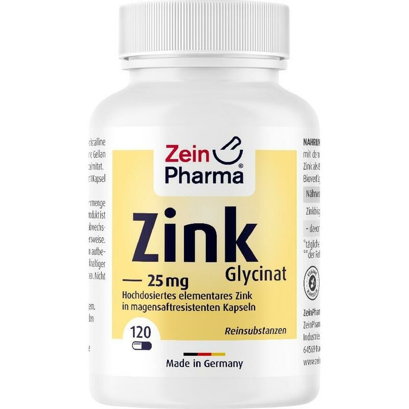 ZINK CHELAT 25 mg in magensaftresist.veg.Kaps.