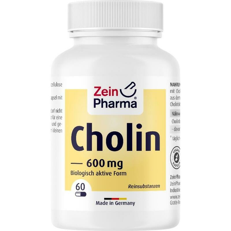 CHOLIN 600 mg rein aus Bitartrat veg.Kapseln