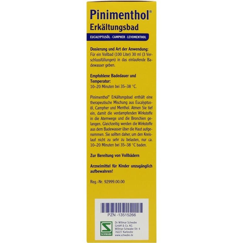 PINIMENTHOL Erkältungsbad ab 12 Jahre