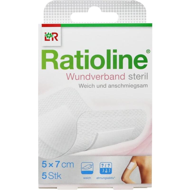 RATIOLINE Wundverband 7x5 cm steril