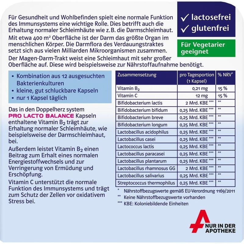 DOPPELHERZ Pro Lacto Balance system Kapseln