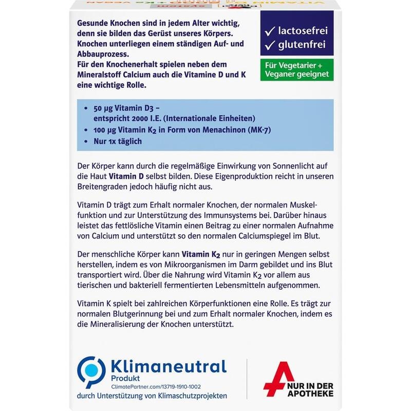 DOPPELHERZ Vitamin D3 2000+K2 system Tabletten