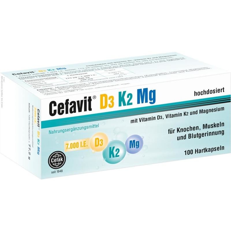 CEFAVIT D3 K2 Mg 7.000 I.E. Hartkapseln