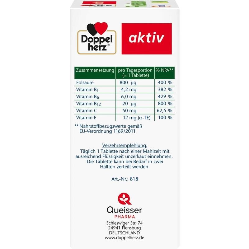 DOPPELHERZ Folsäure 800 Depot Tabletten