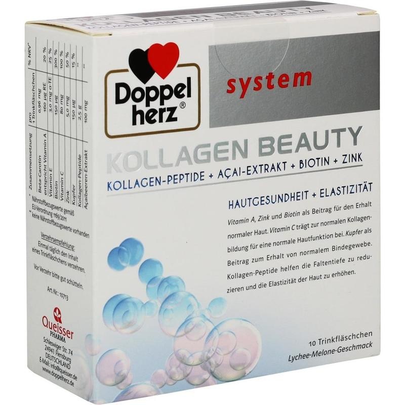 DOPPELHERZ Kollagen Beauty system Trinkfläschchen