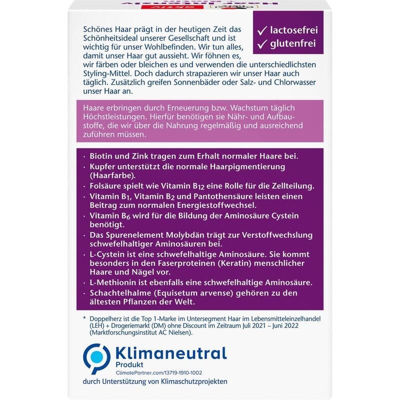 DOPPELHERZ Haar Intensiv+Biotin Kapseln