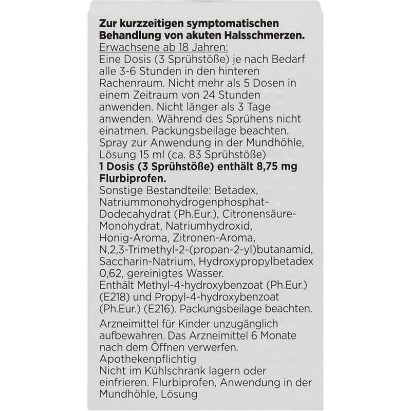 DOBENDAN Direkt Flurbiprofen Spray Honig & Zitrone