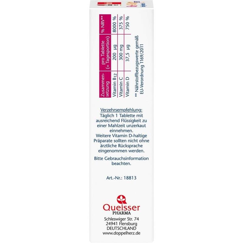DOPPELHERZ B12+C+D3 Depot aktiv Tabletten