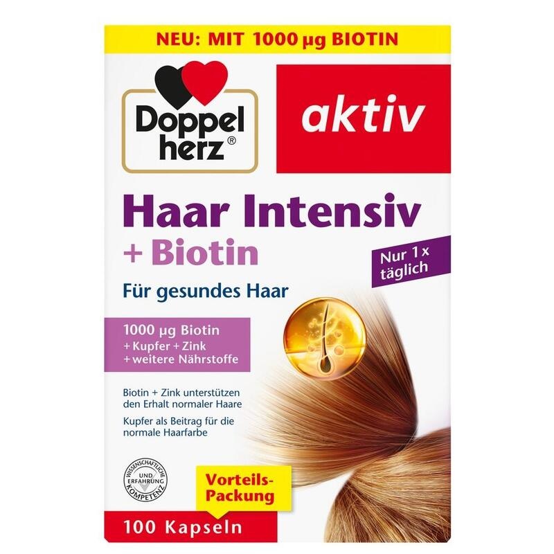 DOPPELHERZ Haar Intensiv+Biotin Kapseln