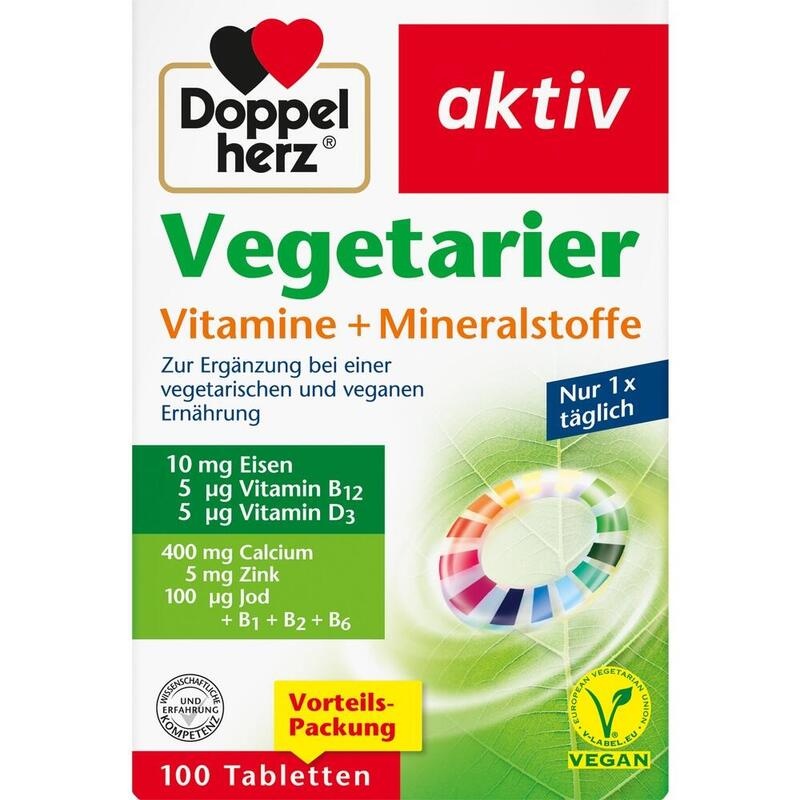 DOPPELHERZ Vegetarier Vitamine+Mineralstoffe aktiv