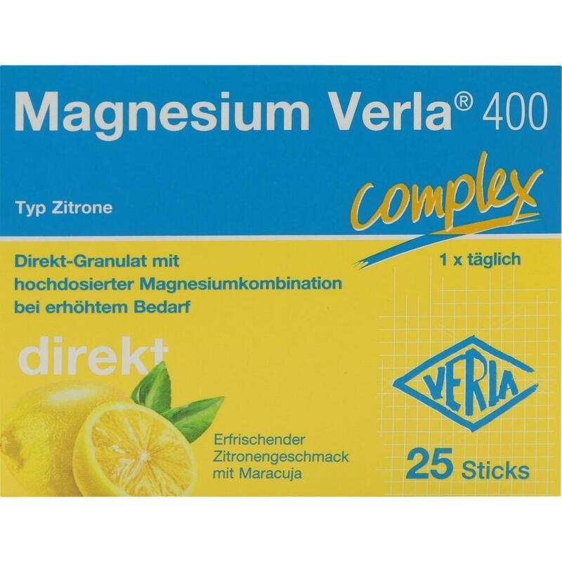 MAGNESIUM VERLA 400 Zitrone Direkt-Granulat