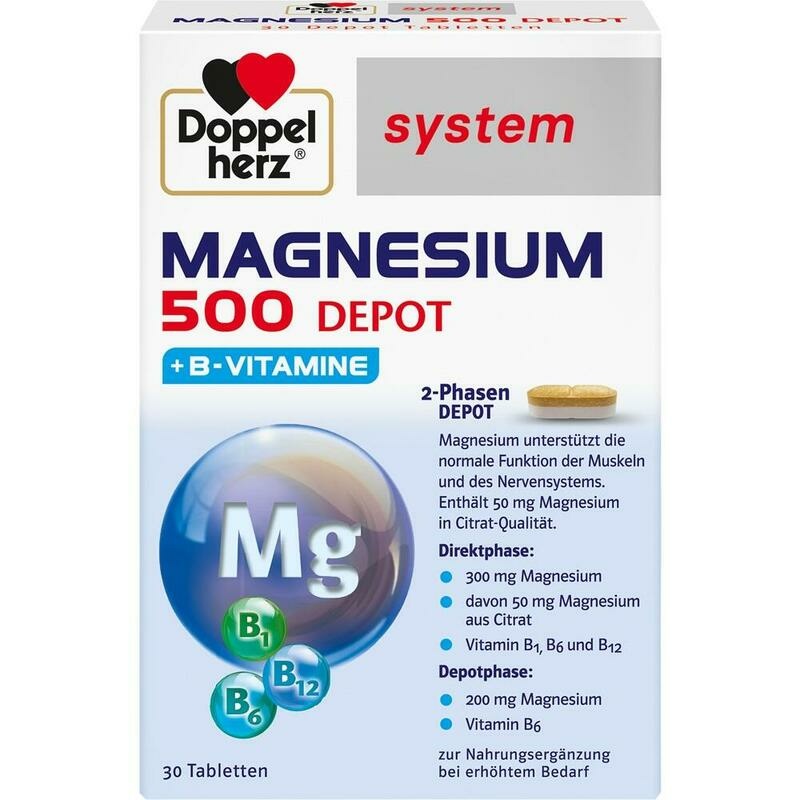 DOPPELHERZ Magnesium 500 Depot system Tabletten
