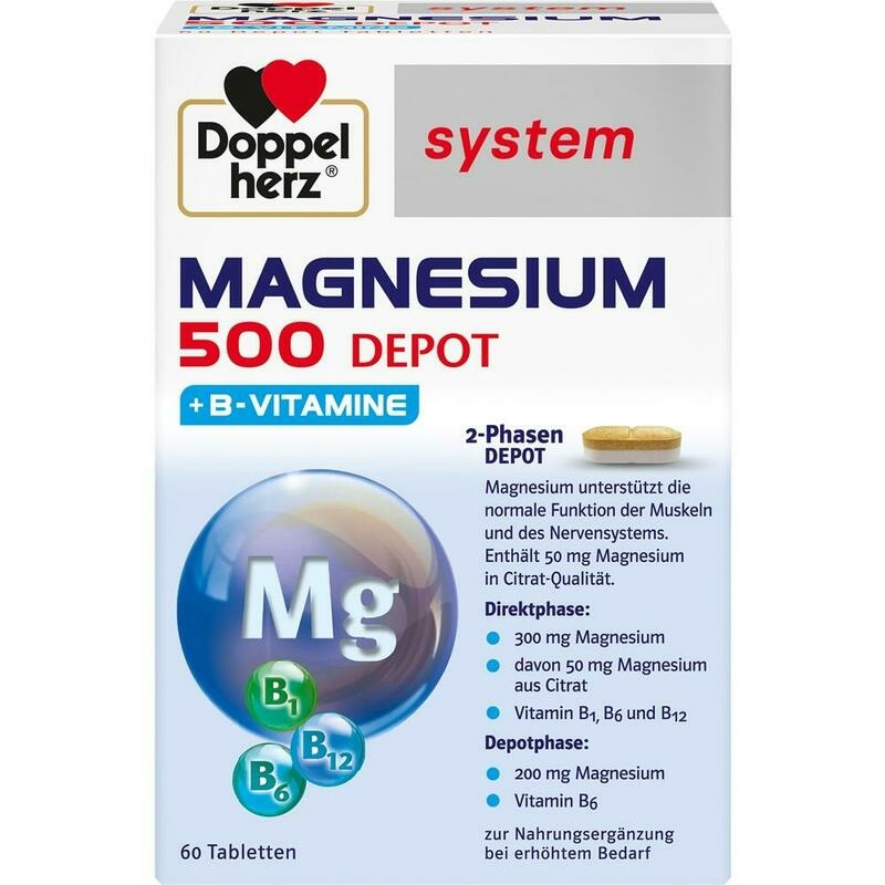 DOPPELHERZ Magnesium 500 Depot system Tabletten