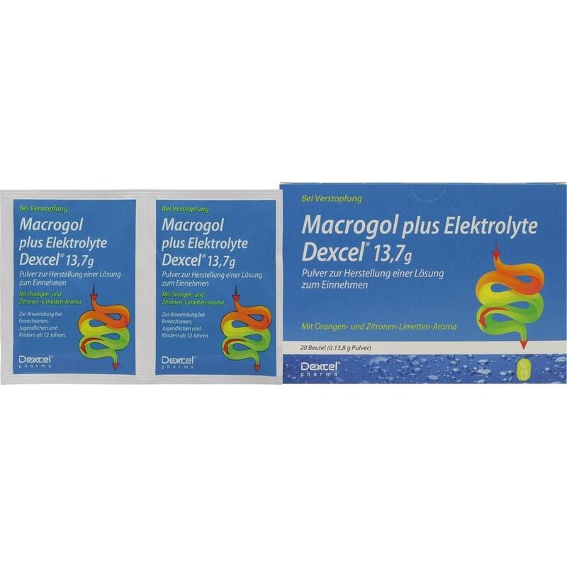 MACROGOL plus Elektrolyte Dexcel 13,7 g PLE