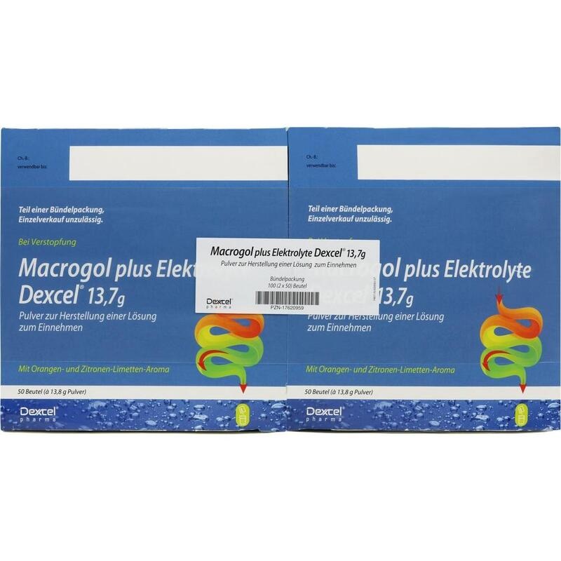 MACROGOL plus Elektrolyte Dexcel 13,7 g PLE