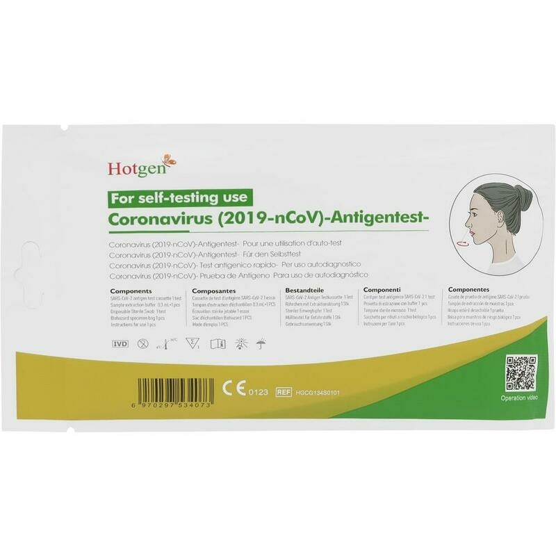 HOTGEN Coronavirus 2019-nCoV Ag Selbsttest Nase
