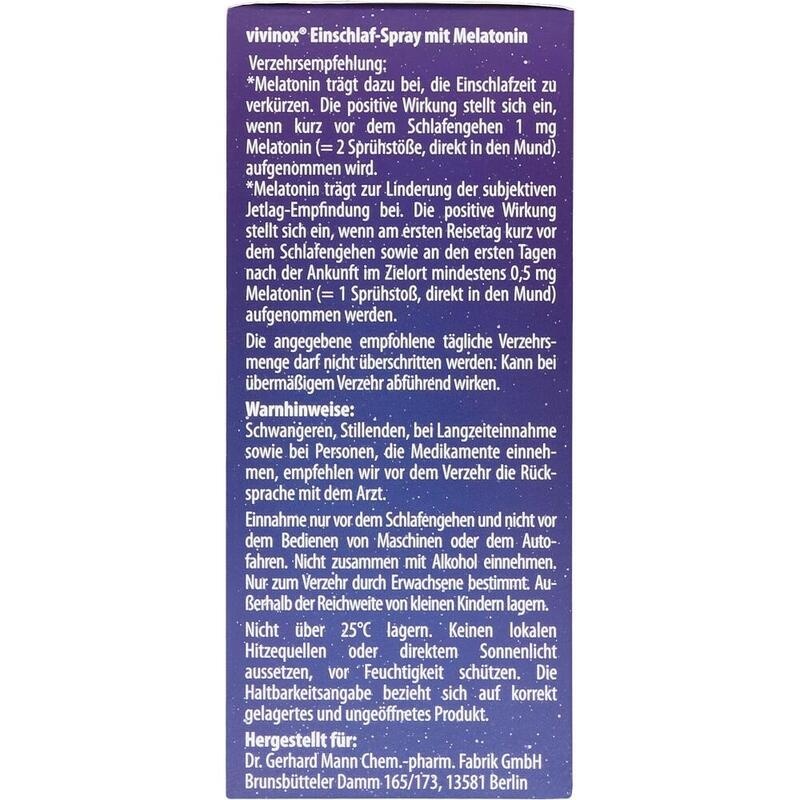 VIVINOX Einschlaf-Spray mit Melatonin
