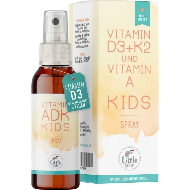 LITTLE Wow Vitamin ADK Kids D3 K2 A Kind.veg.Spray
