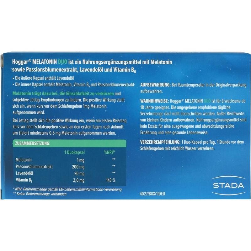 HOGGAR Melatonin DUO Einschlaf-Kapseln