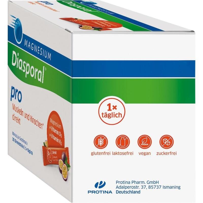 MAGNESIUM DIASPORAL pro D3+K2 Musk.+Knochen direkt