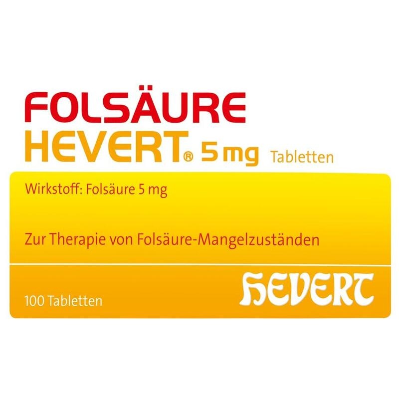 FOLSÄURE HEVERT 5 mg Tabletten