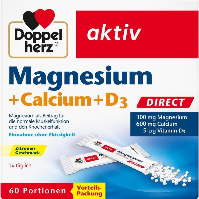 DOPPELHERZ Magnesium+Calcium+D3 DIRECT Pellets