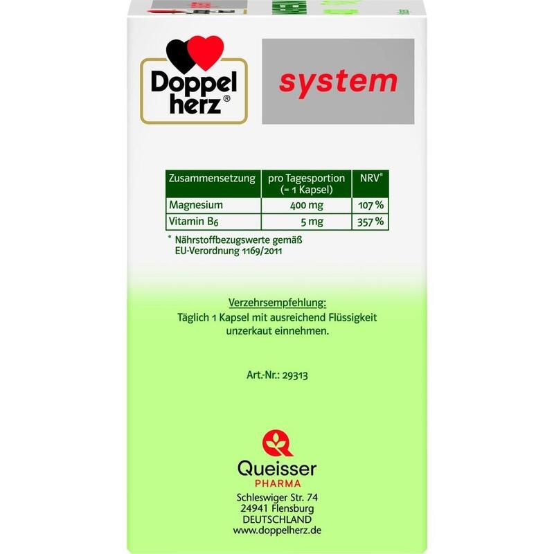 DOPPELHERZ Magnesium 400 Pur system Kapseln
