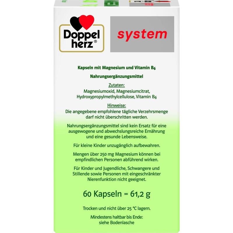 DOPPELHERZ Magnesium 400 Pur system Kapseln