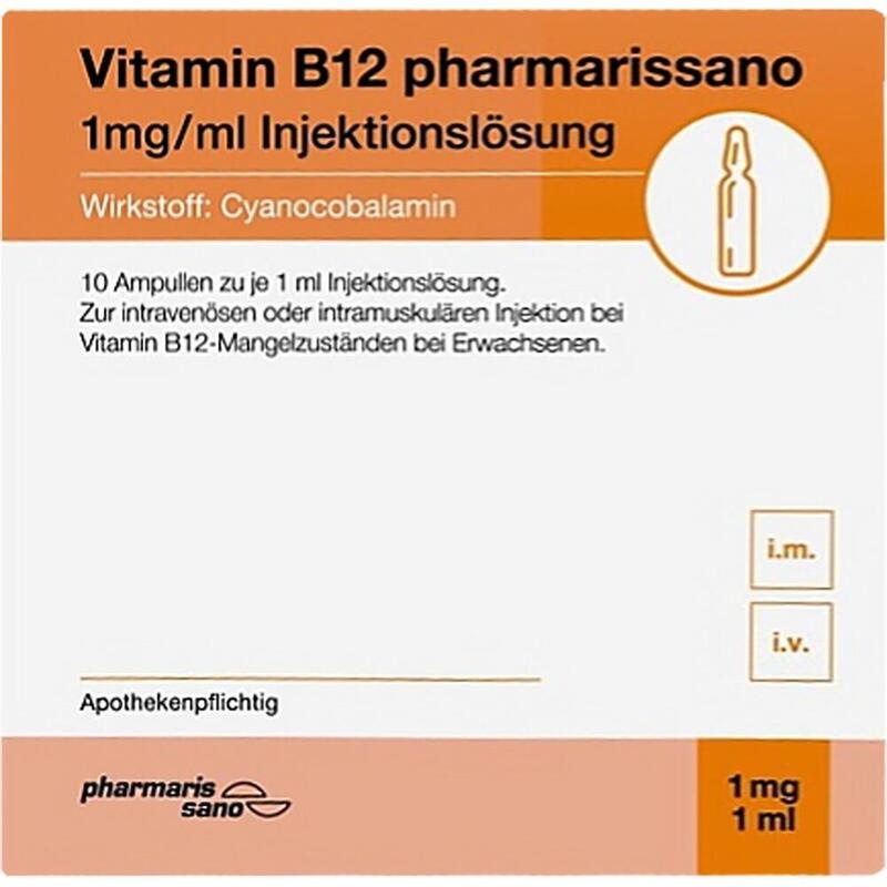 VITAMIN B12 PHARMARISSANO 1 mg/ml Inj.-Lsg.Amp.