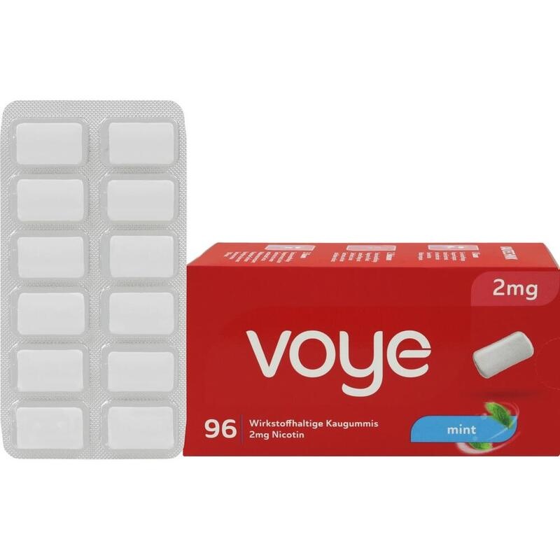VOYE Mint 2 mg wirkstoffhalt.Kaugummi mit Nikotin