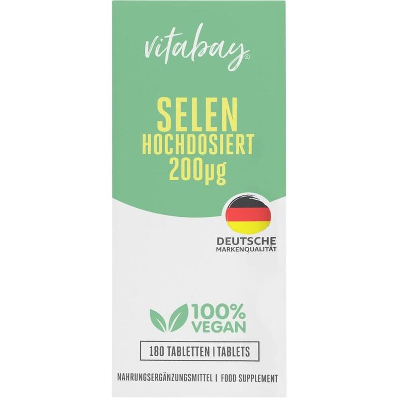 SELEN 200 μg hochdosiert+vegan Tabletten